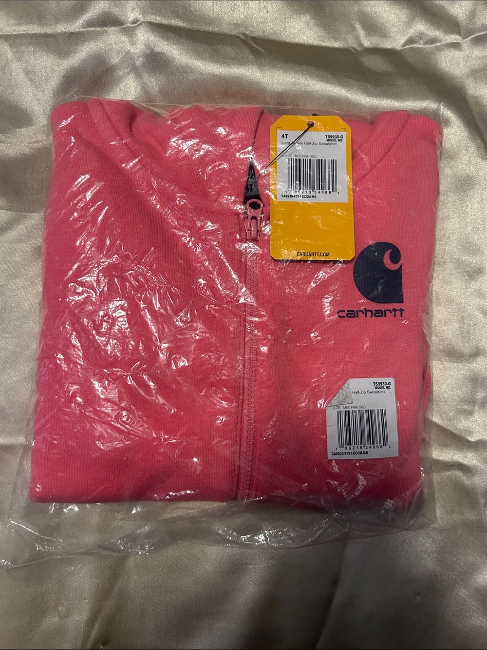 Carhartt Kids Pink Zip-Up Hoodie Jacket